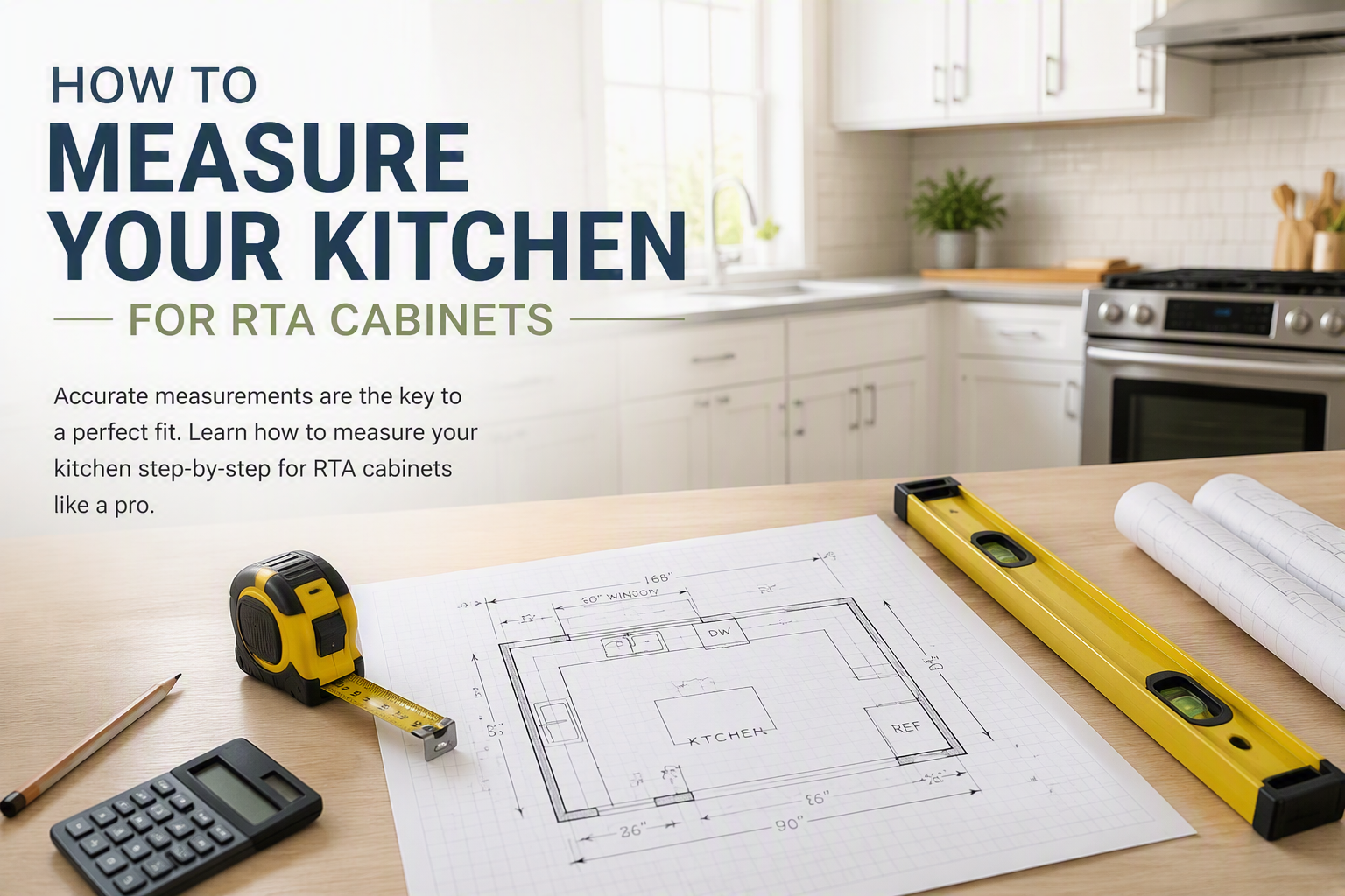 How to Measure Your Kitchen for RTA Cabinets: A Step-by-Step DIY Guide
