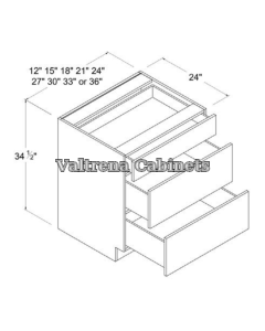 Three Drawer Base Cabinets - view 3 of 3