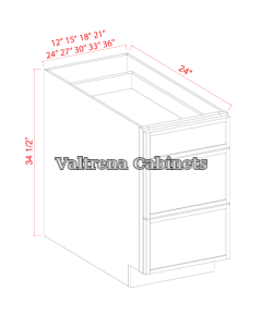 Three Drawer Base Cabinets - view 3 of 3