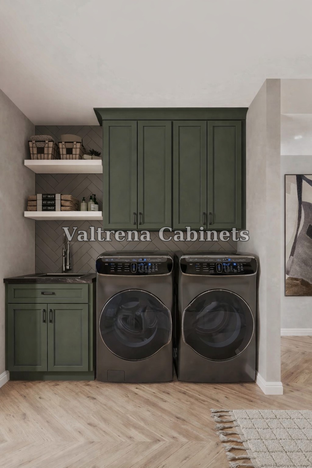 Aston Green kitchen cabinet in Green - view 3 of 3