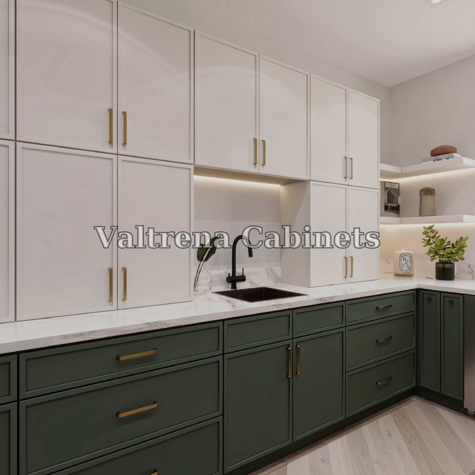 Slim Aston Green kitchen cabinet in Aston Green - view 4 of 6