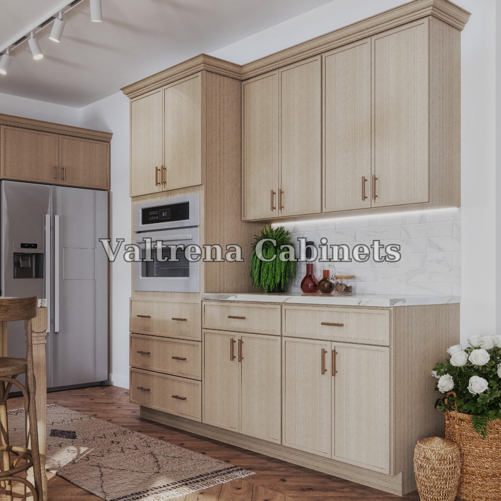 Slim White Oak kitchen cabinet in White Oak - view 2 of 6